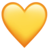Ícone de um coração amarelo